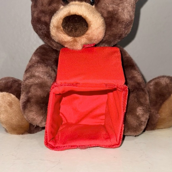 Plush Brown Bear with Red Gift Box - Picture 3 of 5